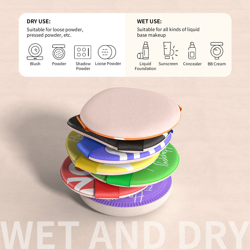 7 Color Week Powder Puff