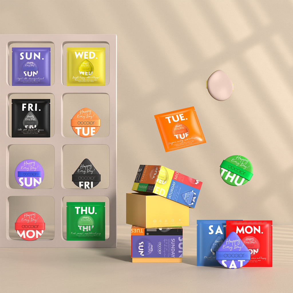 Dream of Color 15 Pcs Brush Set+Sponge+Powder Puff