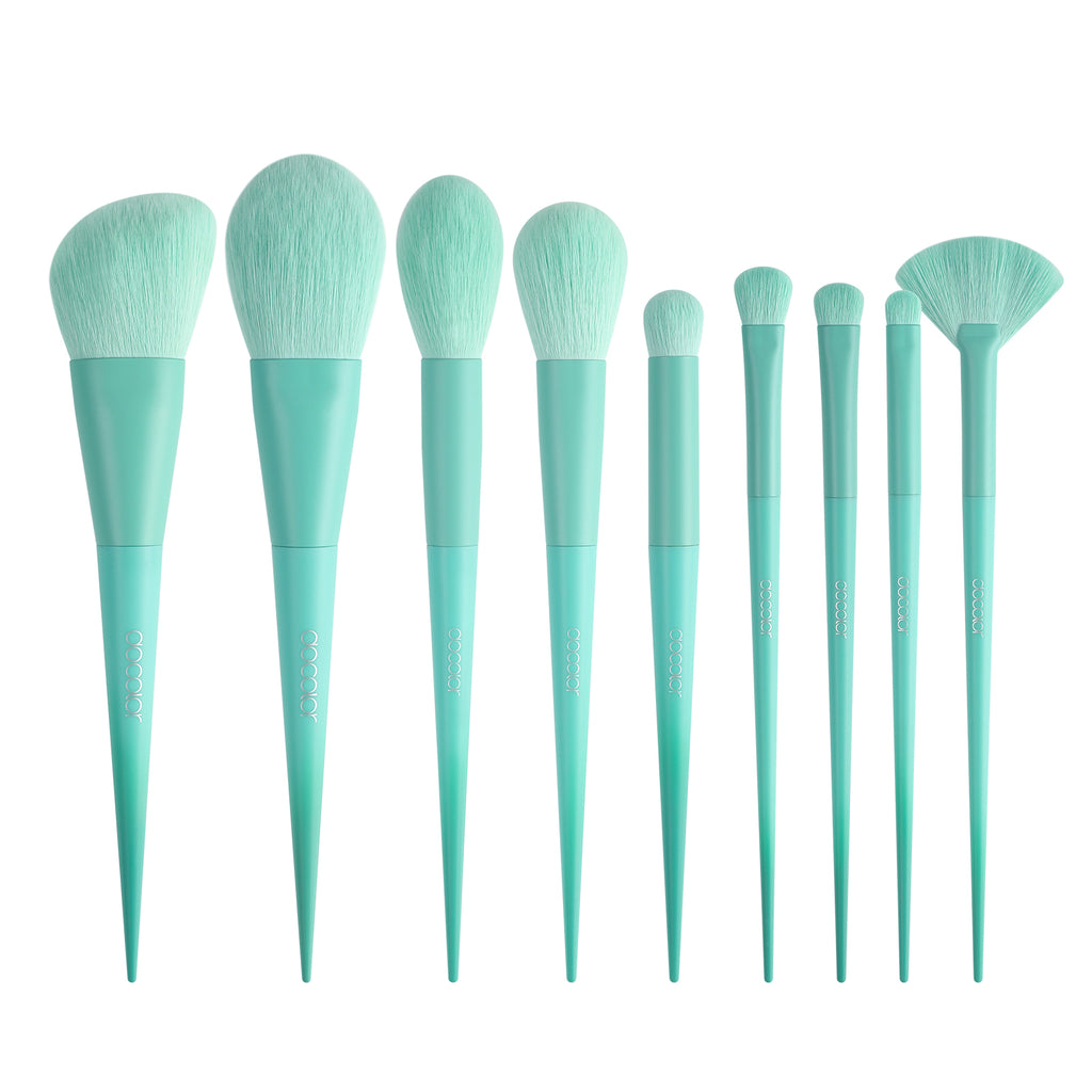 Water Green--9 PCS Makeup Brush Set