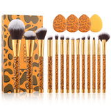 Leopard -14 pcs Makeup Brush Set