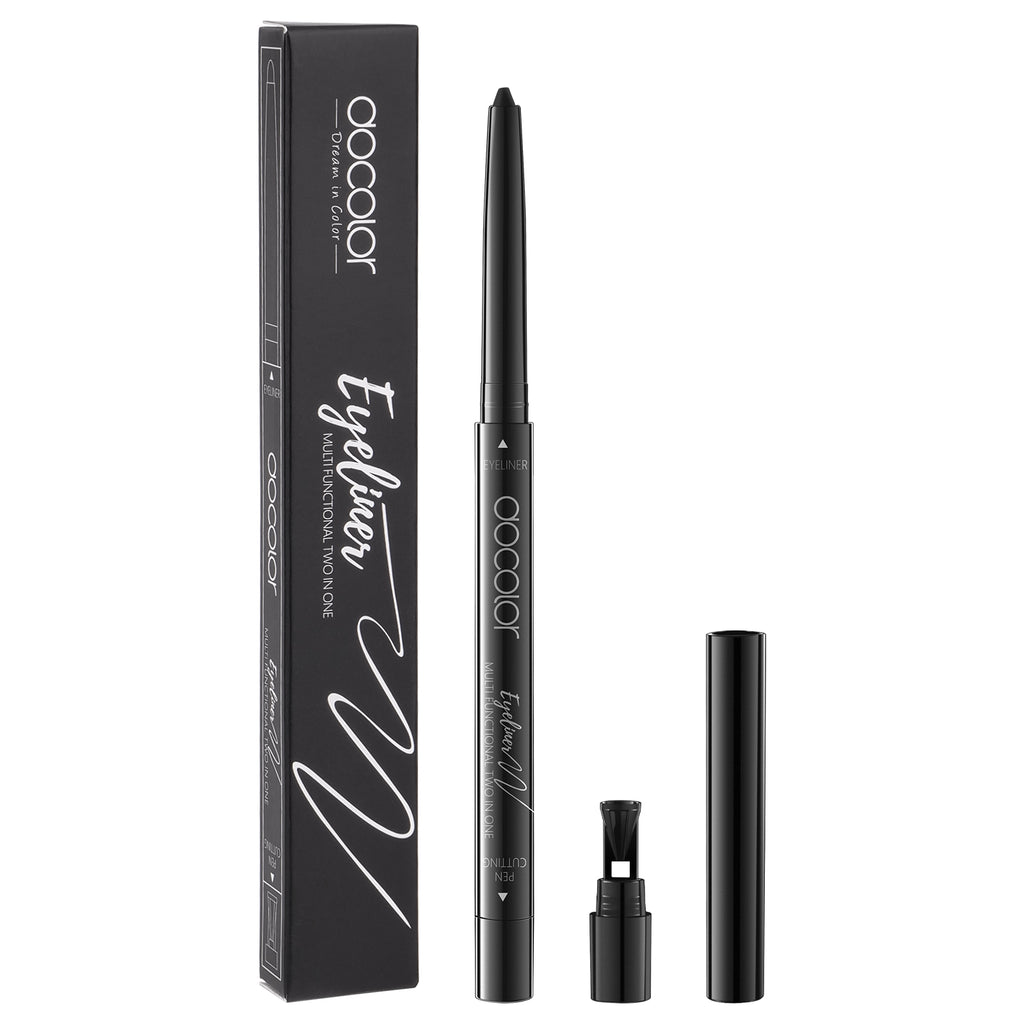 Black Eyeliner Gel Pen, Multifunctional Two in One DOCOLOR OFFICAL