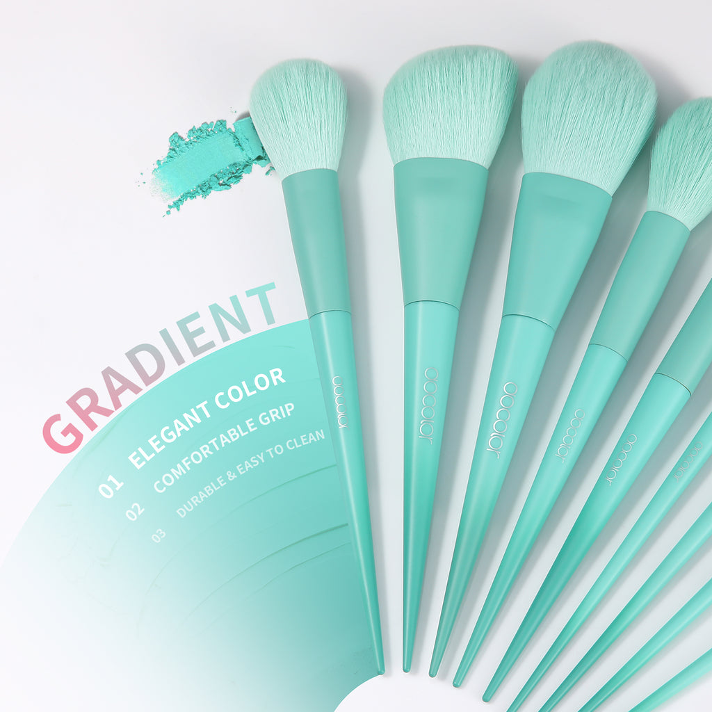 Water Green--9 PCS Makeup Brush Set