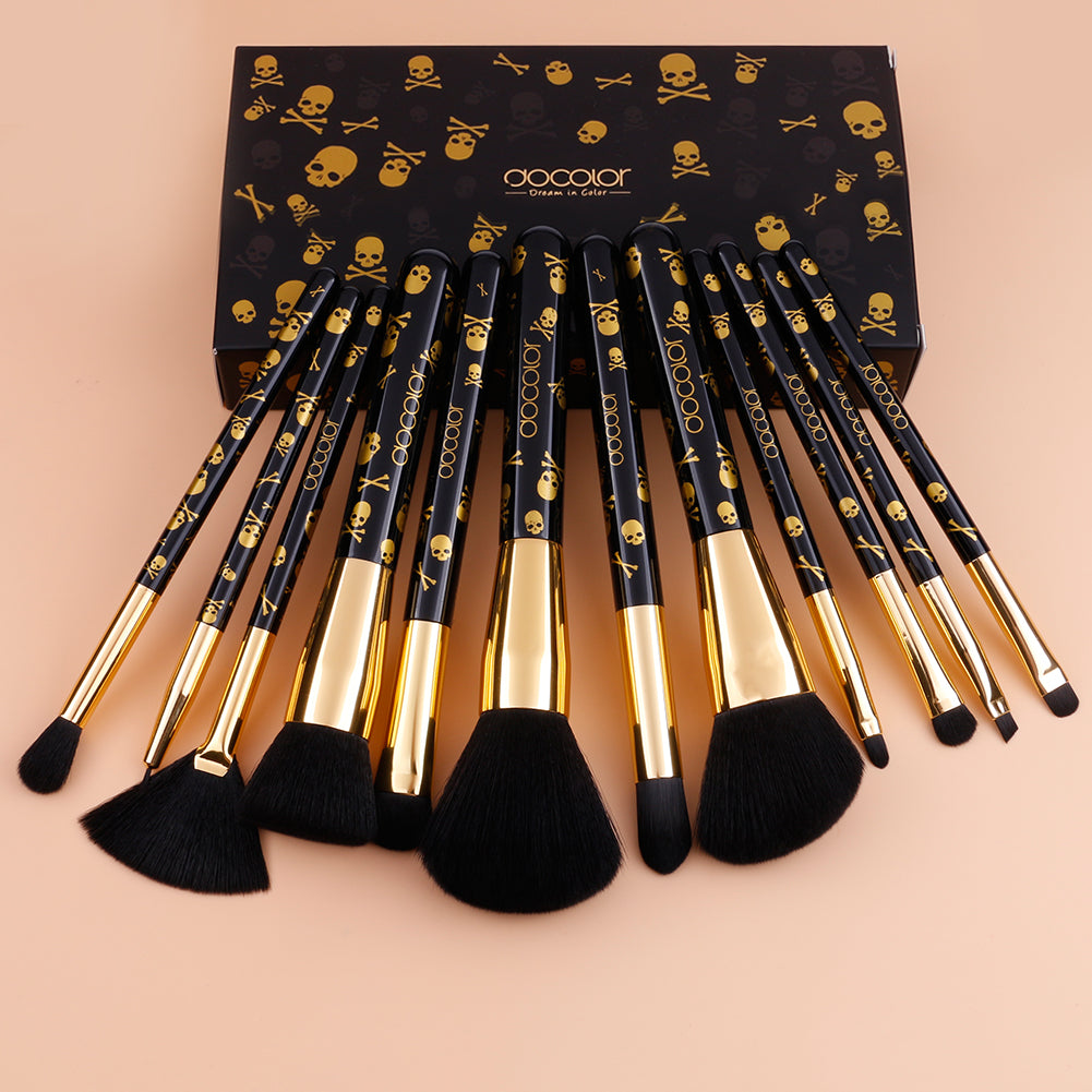 (Only ship to EU) Goth - Skull Makeup Brush Set 12 Pieces