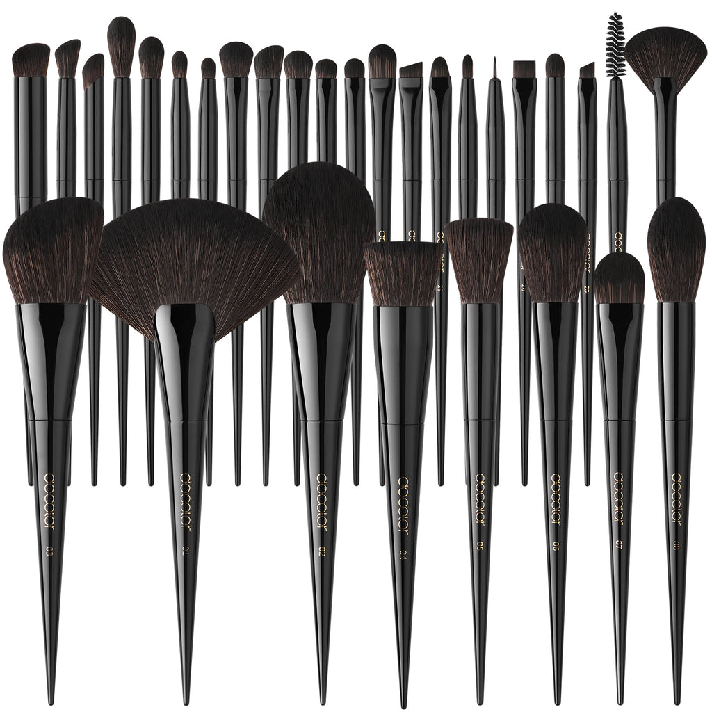 Obsidian- 30 piece Makeup Brush Set with Makeup Brush Quick Cleaner