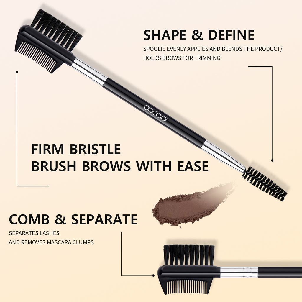 Docolor Dual-Ended Eyebrow Comb and Spoolie Brush