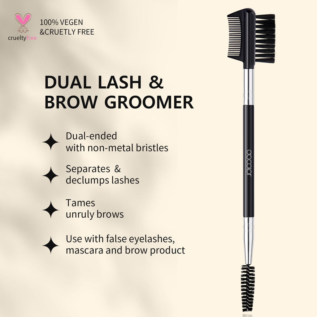 Docolor Dual-Ended Eyebrow Comb and Spoolie Brush