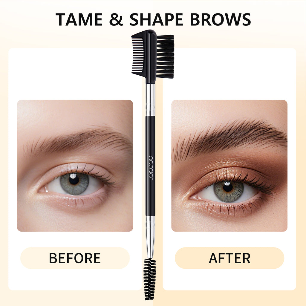 Docolor Dual-Ended Eyebrow Comb and Spoolie Brush