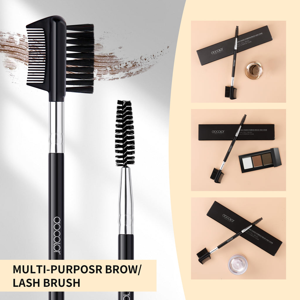Docolor Dual-Ended Eyebrow Comb and Spoolie Brush