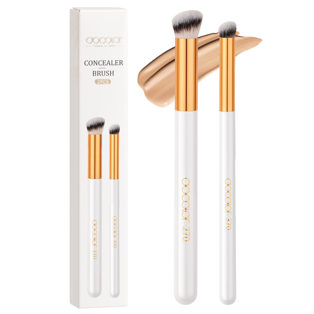 Docolor 2PCS Angled Concealer Brush