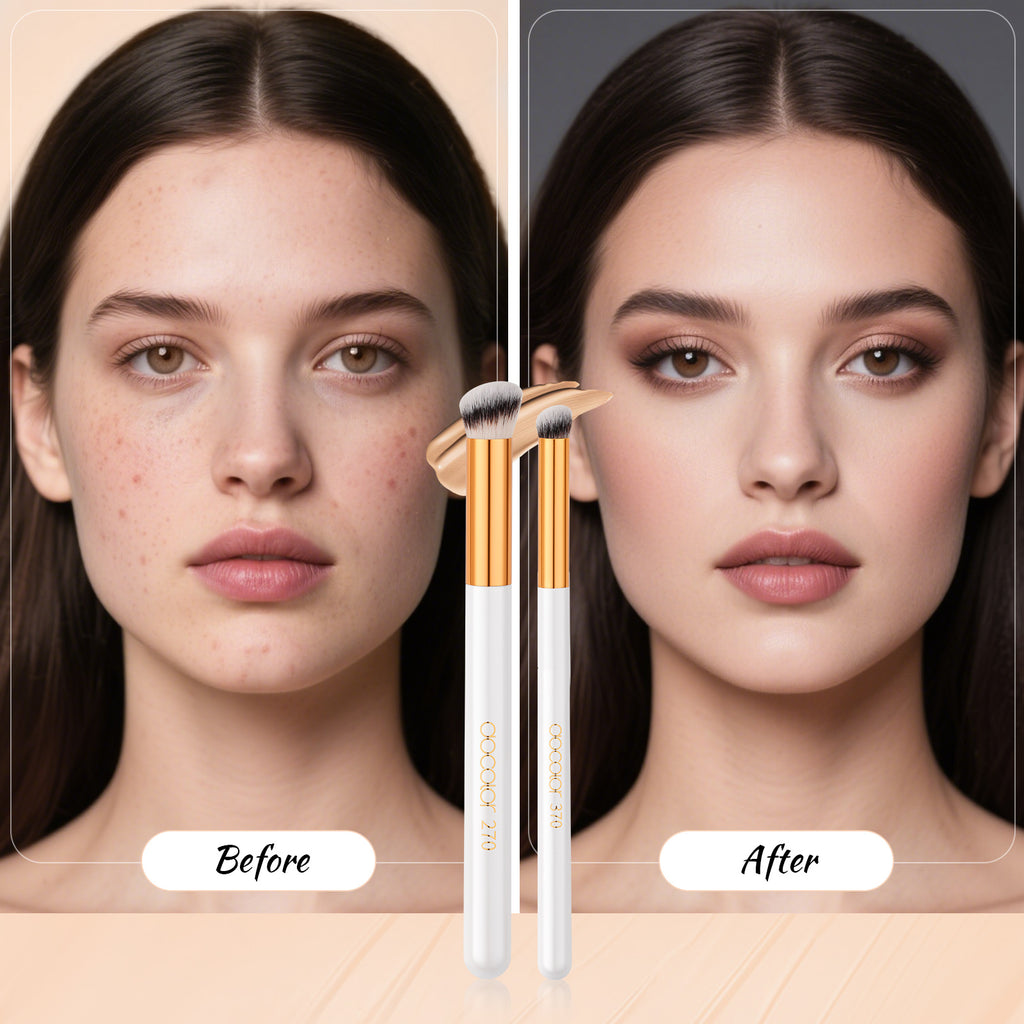 Docolor 2PCS Angled Concealer Brush