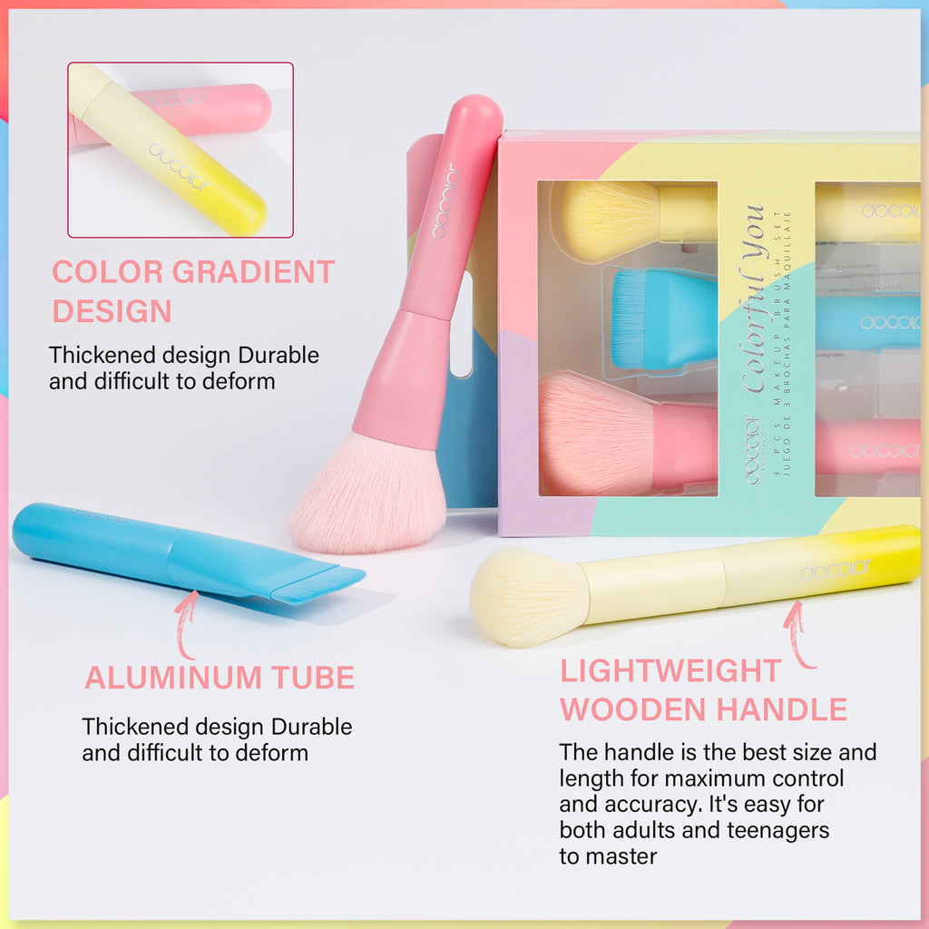 Docolor Colorful On-The-Go Mini Brush Set