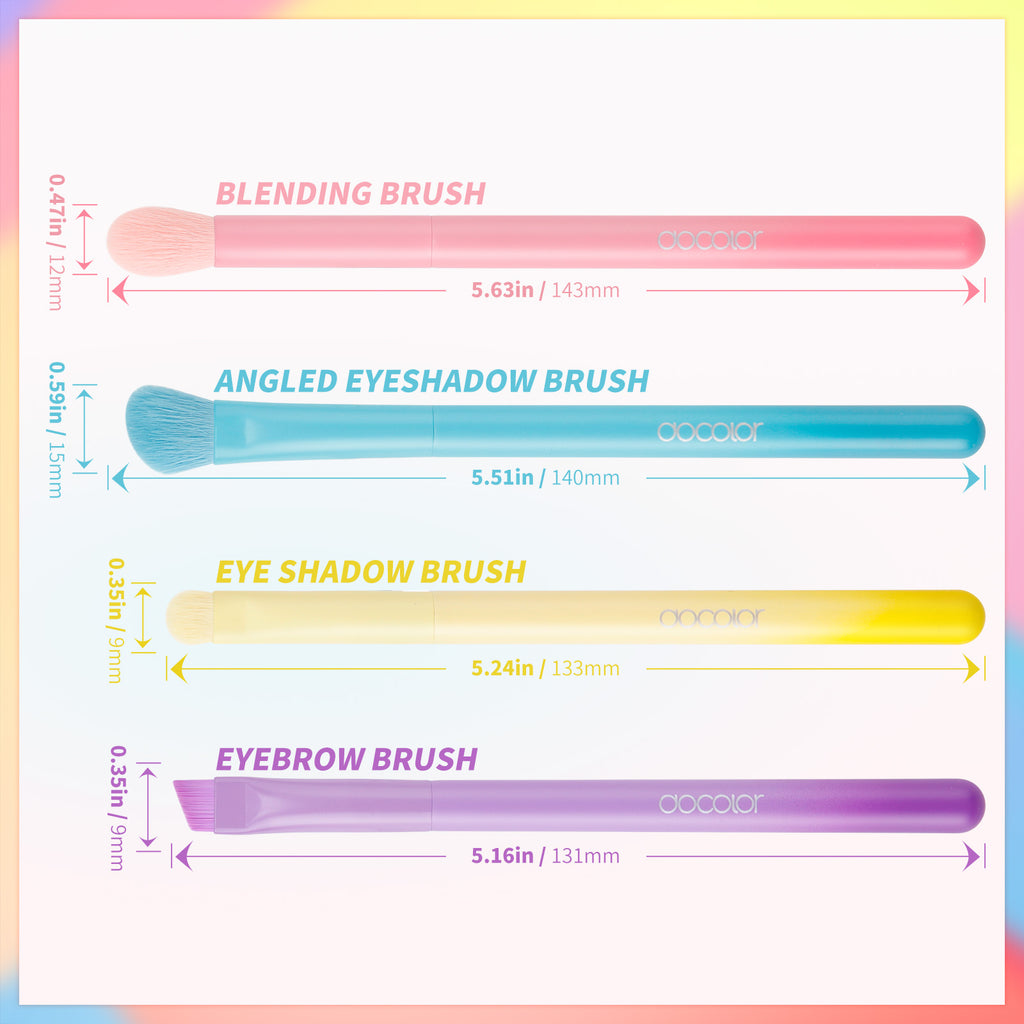 Docolor Colorful On-The-Go Mini Brush Set
