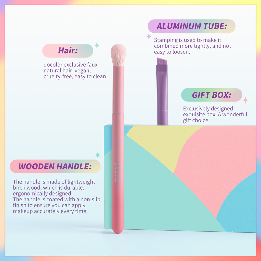 Docolor Colorful On-The-Go Mini Brush Set