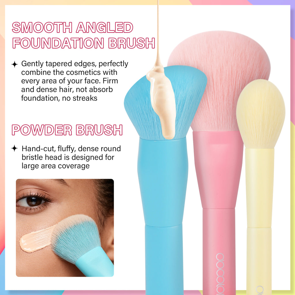 Docolor Colorful On-The-Go Mini Brush Set