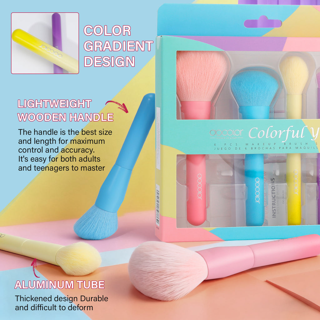 Docolor Colorful On-The-Go Mini Brush Set