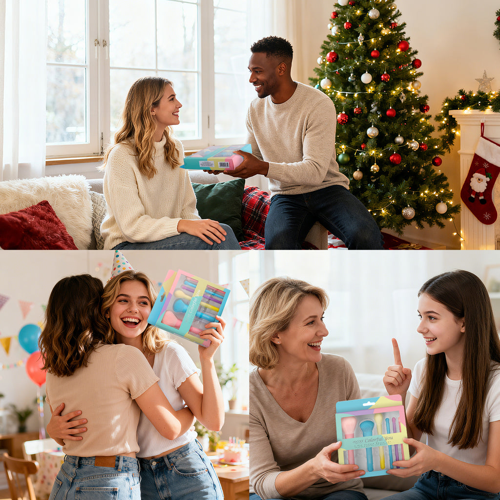 Docolor Colorful On-The-Go Mini Brush Set