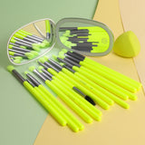 Docolor Neon Green Makeup Brush Set 15pcs - 6 in bundle