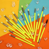 Docolor Neon Green Makeup Brush Set 15pcs - 6 in bundle