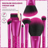 Pink Leopard 12-piece Makeup Brush Set with 1 Powder Puff