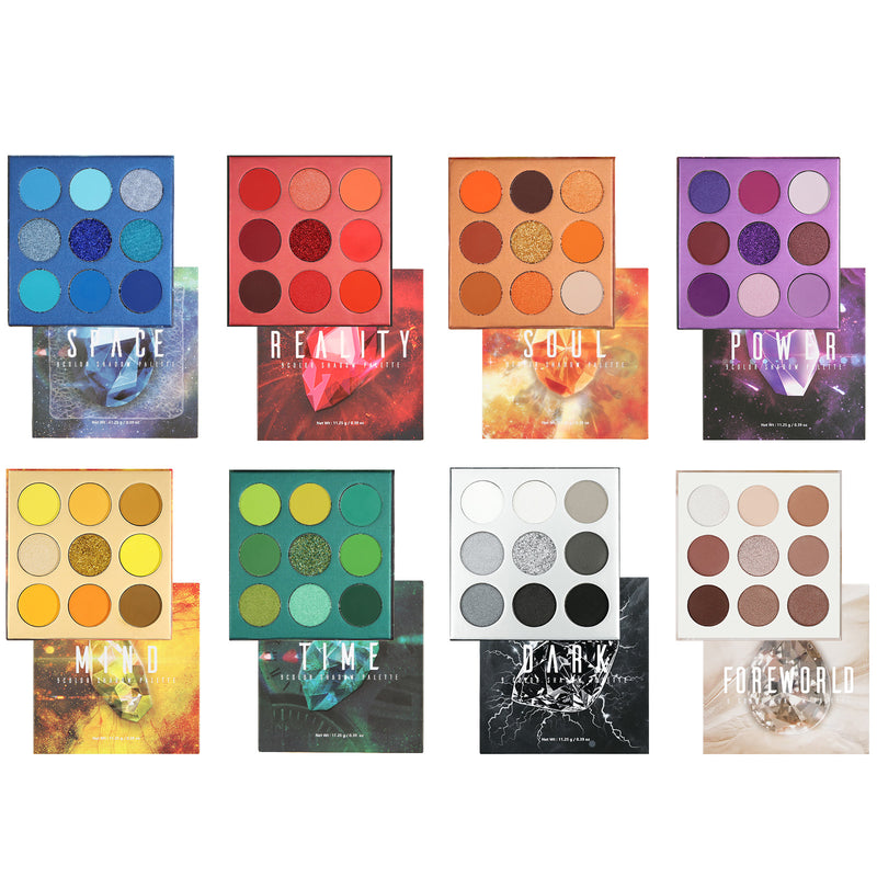 72 Colors Gemstone Eyeshadow Palette 8 Palettes Set