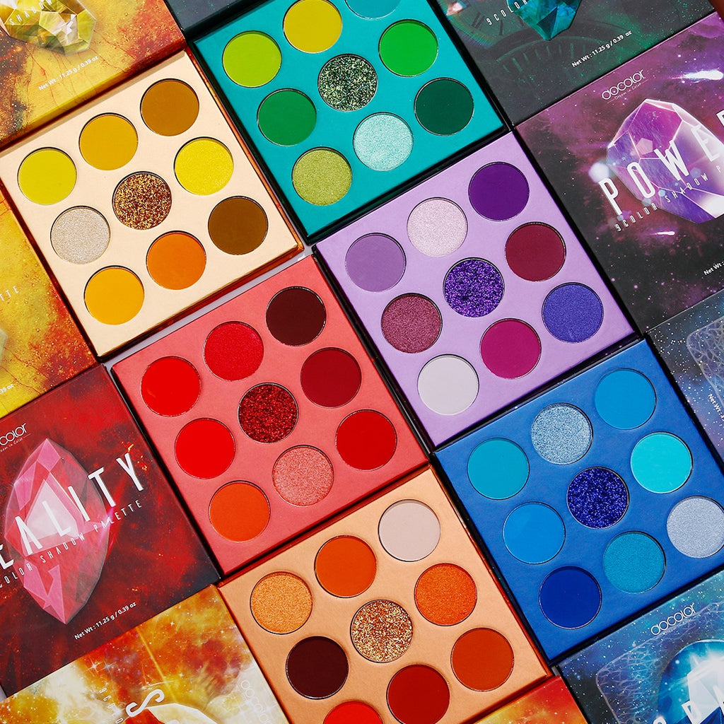 Makeup Kit - Gemstone Collection Infinity Eyeshadow Palettes plus Colourful Eye Brush set