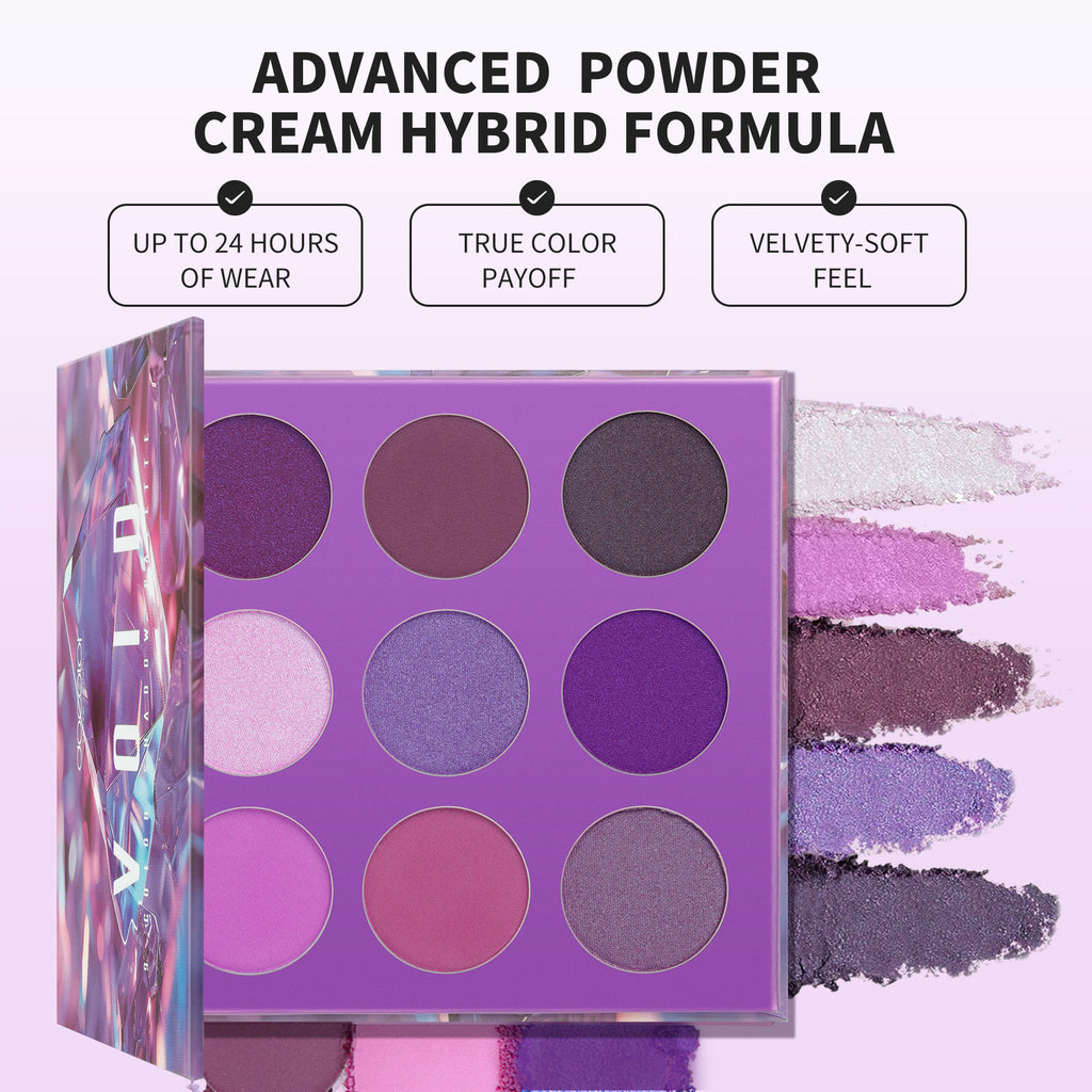 Royal Amethyst 9-Color Gemstone Eyeshadow Palette(VOID)