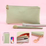 17-Piece Morandi Makeup Brush Set with Sponge, Makeup Bag & Brush Cleaning Box