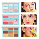 docolor tropical eyeshadow palette colorful palette contour highligh blush red eyemakeup look