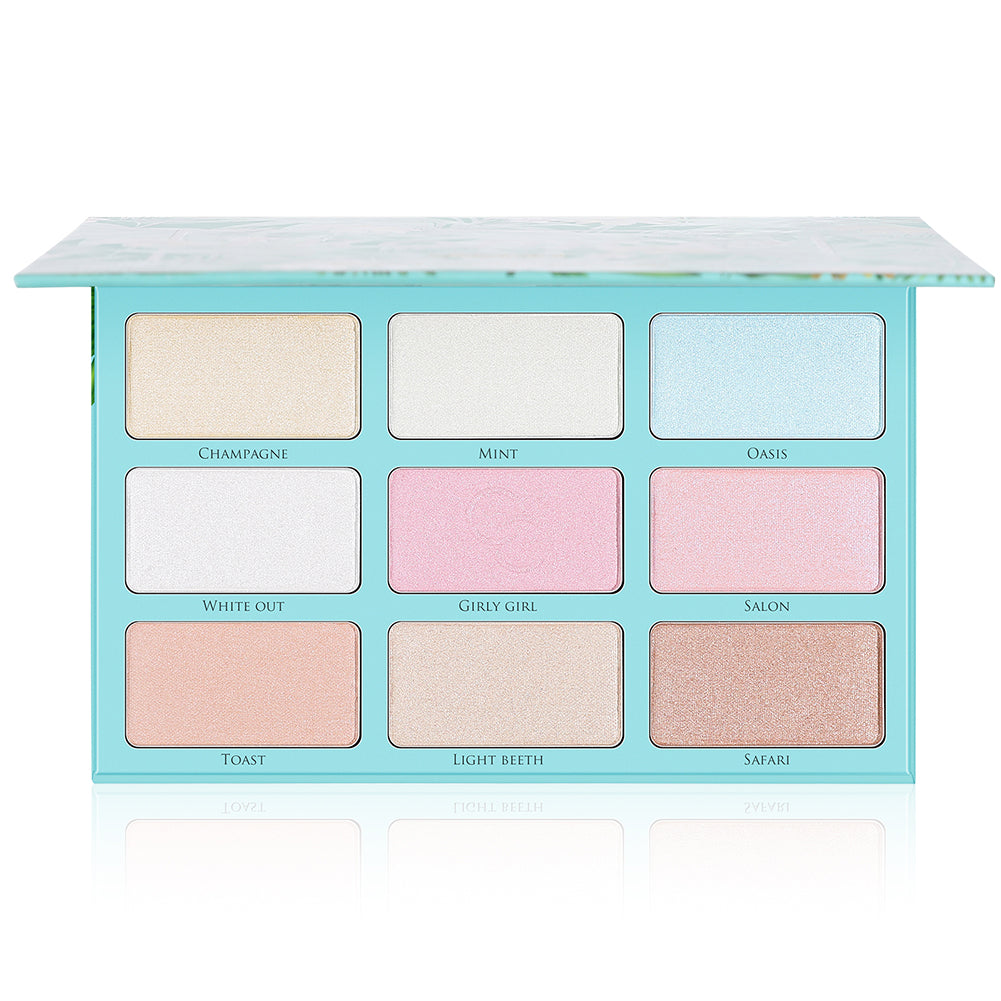 (Only ship to EU)Tropical 9 Color Highlighter Palette