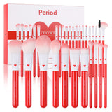Docolor Cosmetics - Makeup brushes - Period Red 32pcs Professional Makeup Brushes Set - best makeup brushes professional makeup brushes synthetic hair makeup brush gift for makeup lovers