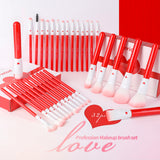 Docolor Cosmetics - Makeup brushes - Period Red 32pcs Professional Makeup Brushes Set - best makeup brushes professional makeup brushes synthetic hair makeup brush gift for makeup lovers