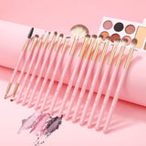 Docolor makeup brushes Soft Pink - 15 Pieces Eye Brush Set eye makeup best makeup brushes synthetic hair makeup brushes professional makeup brushes Instagram makeup brush popular makeup brand