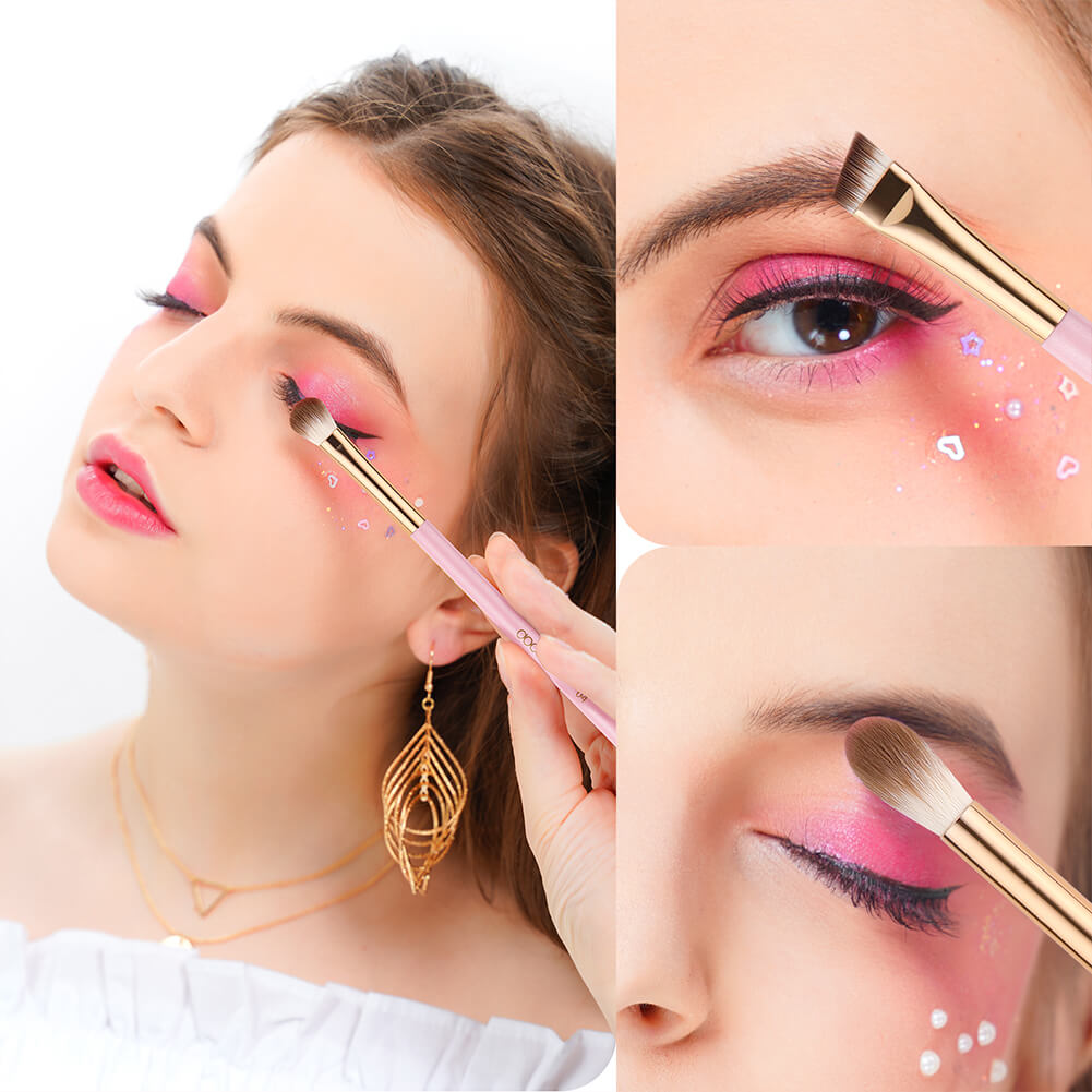 Docolor makeup brushes Soft Pink - 15 Pieces Eye Brush Set eye makeup best makeup brushes synthetic hair makeup brushes professional makeup brushes Instagram makeup brush popular makeup brand