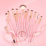 Docolor makeup brushes Soft Pink - 15 Pieces Eye Brush Set eye makeup best makeup brushes synthetic hair makeup brushes professional makeup brushes Instagram makeup brush popular makeup brand
