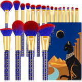 Docolor makeup brushes Bastet Cat 19 pieces Makeup Brush Set Egyptian style best makeup brushes synthetic hair makeup brushes professional makeup brushes Docolor brushes Instagram makeup brush natural makeup looks euphoria makeup recommended by makeup artists