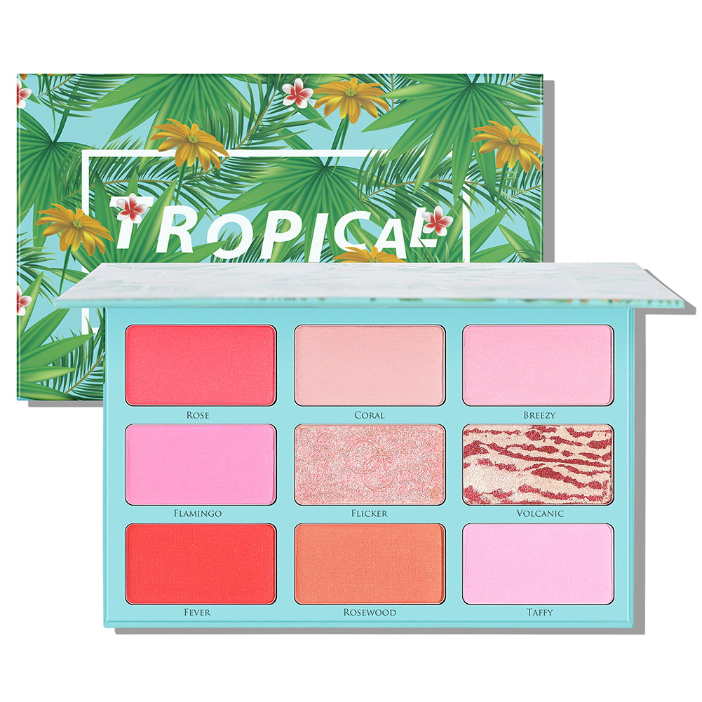 (Only ship to US&EU) Tropical 9 Color Blusher Palette
