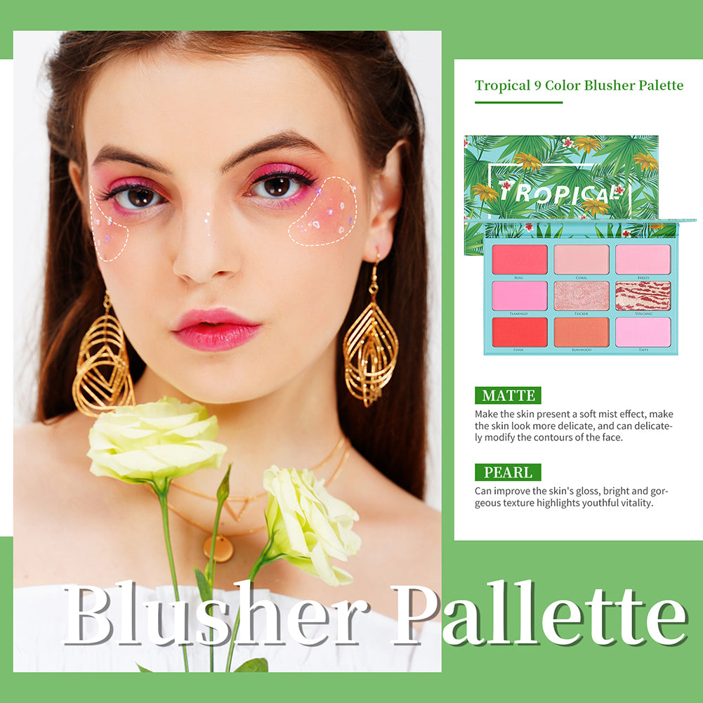 (Only ship to US&EU) Tropical 9 Color Blusher Palette