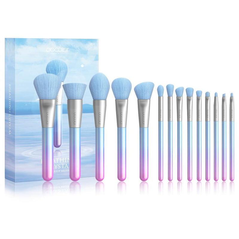 Breathing Crystal - 14 piece Makeup Brush Set DOCOLOR OFFICIAL