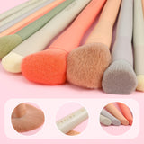 This Docolor Morandi Makeup Brush set includes 17pc brushes, foundation brush, kabuki brush, powder brush, blending brushes, eyeshadow brushes, eyebrow brushes, makeup sponges, makeup bag.