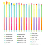 Docolor makeup brushes Dream of Color 16 Pieces Eye Makeup Brush Set best makeup brushes professional makeup brushes Instagram eye makeup brush Docolor brushes euphoria makeup looks