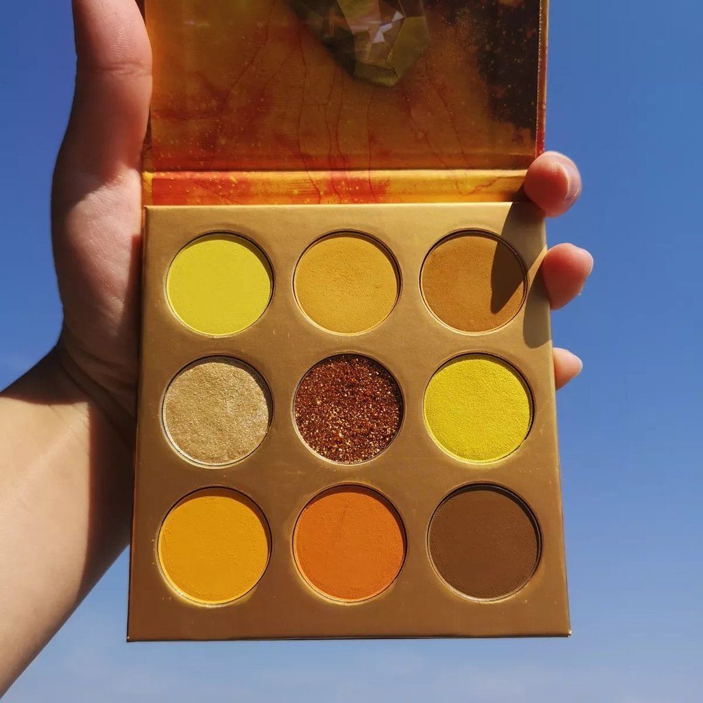 Docolor Eyeshadow palettes Gemstone Gemstone Collection 9 Colors Shadow Palette(MIND)YELLOW series colorful palette glitter eyeshadow best eyeshadow palette popular eyeshadow brand best seller euphoria makeup