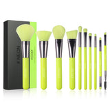 Neon Green - 10 Pieces Syenthetic Brush Set DOCOLOR OFFICIAL
