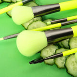 (ONLY ship to USA )Neon Green - 10 Pieces Syenthetic Brush Set DOCOLOR OFFICIAL