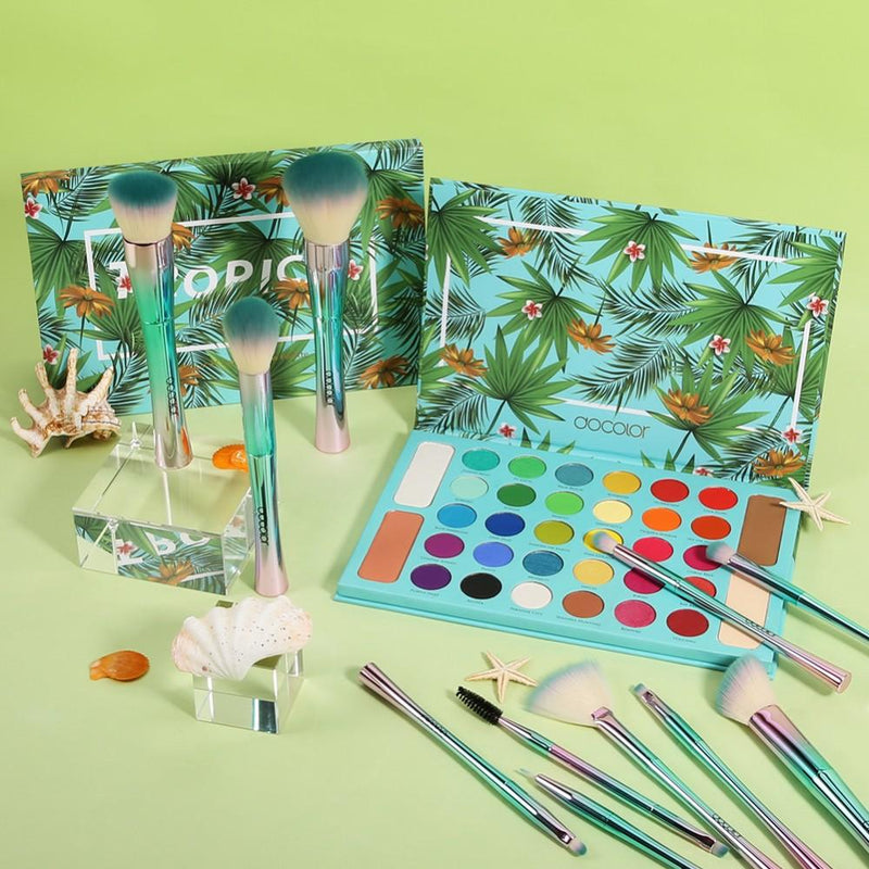 (Preorder) 11 Pieces Fantasy Brush Set and Tropical Palette DOCOLOR OFFICIAL