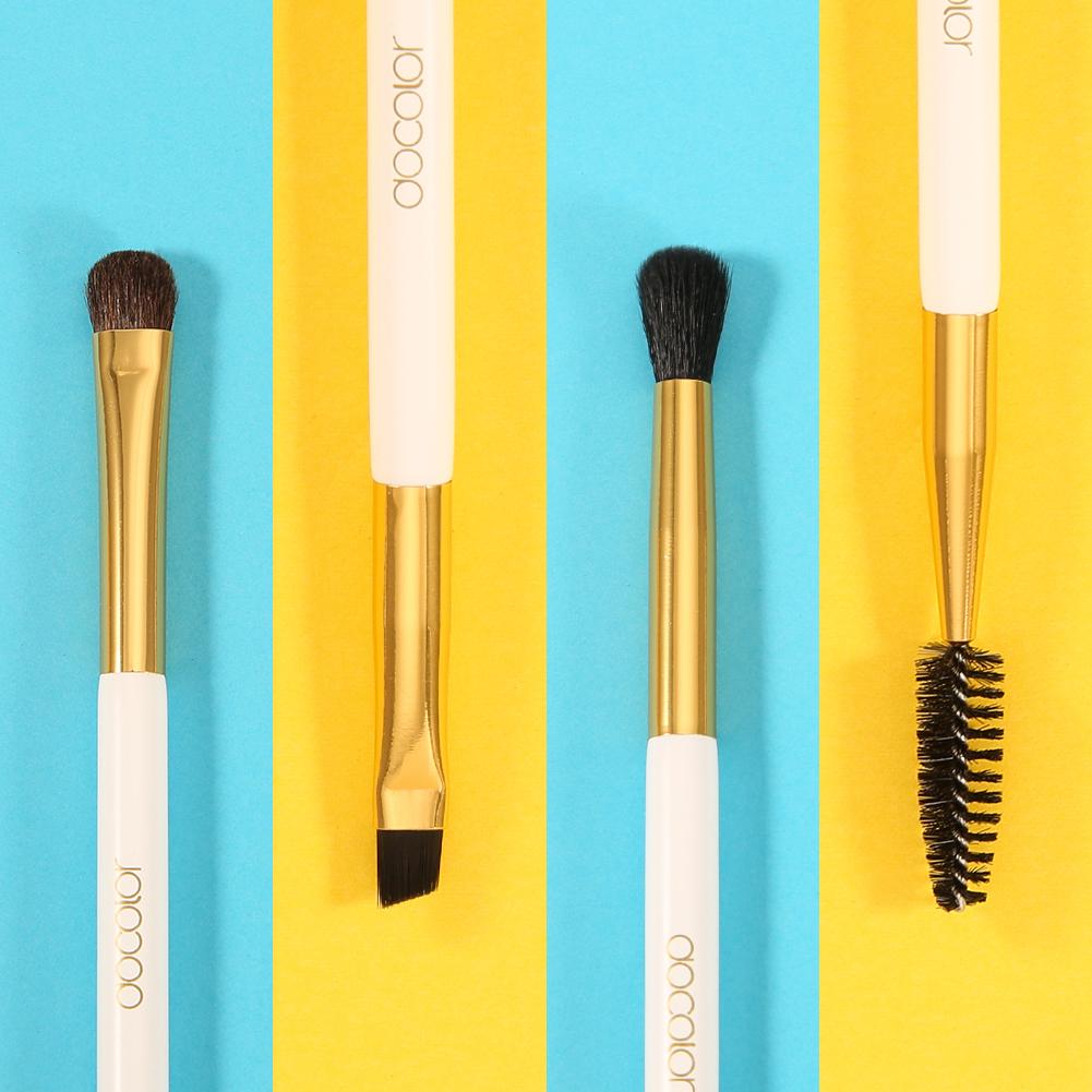 Professional Eyebrow Brush With Eyebrow Comb - White DOCOLOR OFFICIAL