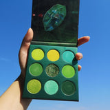 Docolor Eyeshadow palettes Gemstone Collection 9 Colors Shadow Palette(TIME)GREEN series colorful palette glitter eyeshadow best eyeshadow palette popular eyeshadow brand best seller euphoria makeup