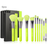 wholesale-makeup-brush-docolor-neon-green-makeup-brush-set