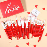 (Only ship to EU&US&UK)Period Red - 32pcs Professional Makeup Brushes Set