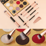Rose Gold - 6 Pieces Double-Ended Eye Brush Set