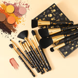 Docolor Makeup Brush Set Professional 12Pcs Goth Makeup Brushes Premium Synthetic Powder Foundation Contour Blush Concealer Eye Shadow Blending Liner Make Up Brush Kit